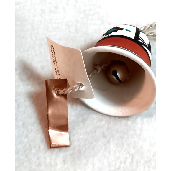 Small Tesa bell Southwestern ornament chime w/ tag 2" - Picture 6 of 7